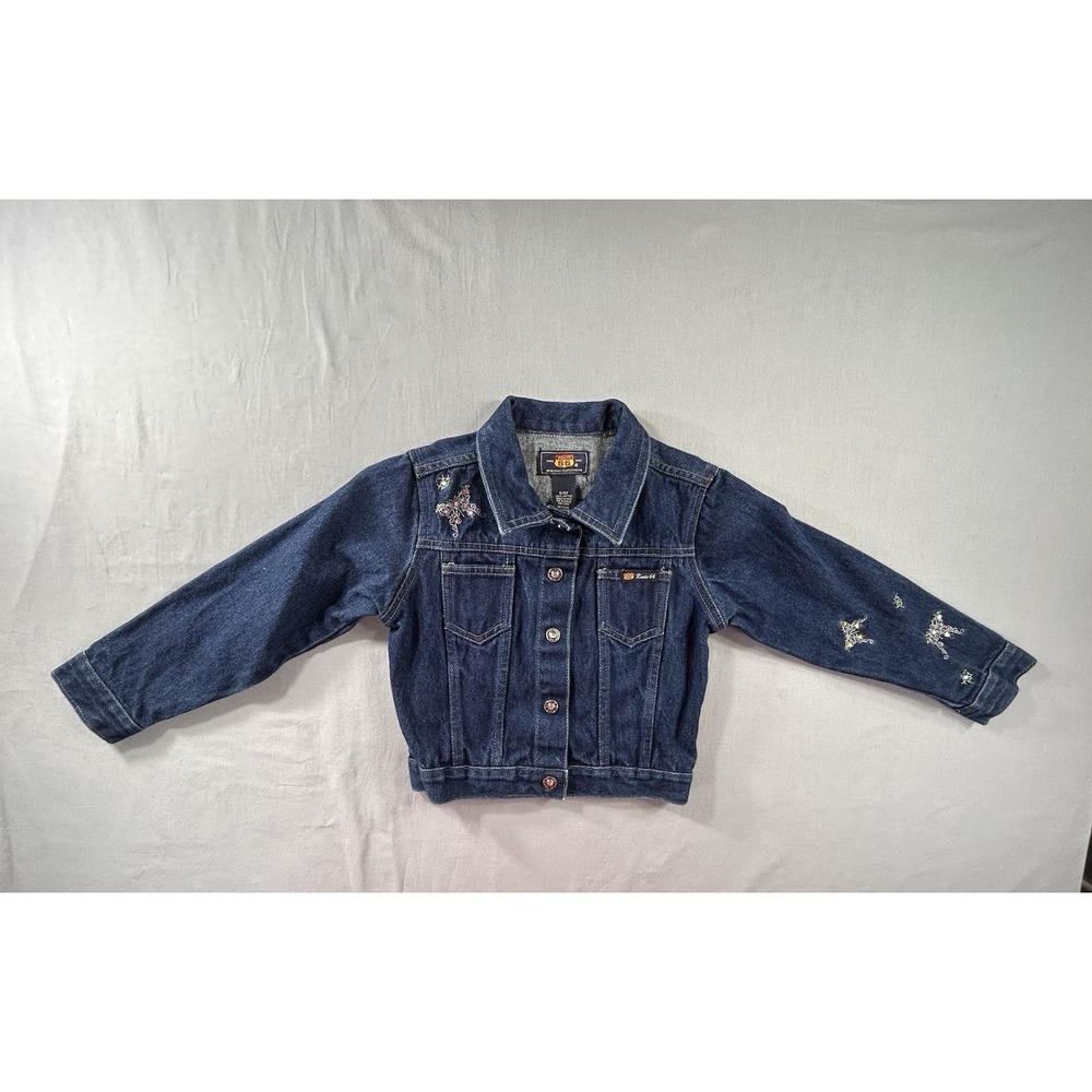 Route‎ 66 Jean Jacket Girls 6/6X Rhinestones Butterflies Western
